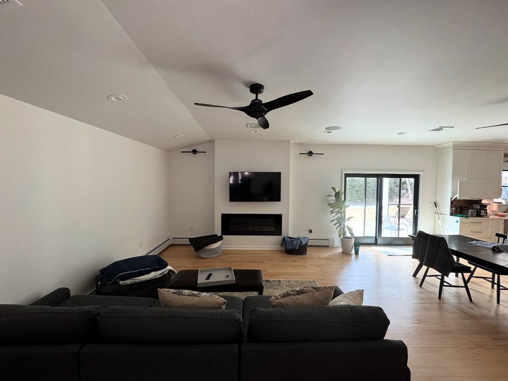 Smart home multimedia setup fireplace installation allendale nj